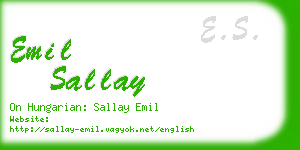 emil sallay business card
